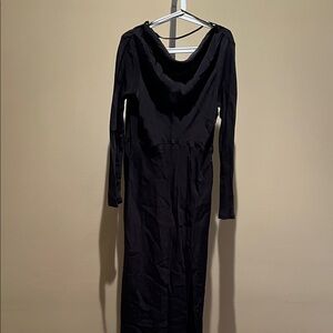 Astr Black Maxi Dress with Long Sleeves